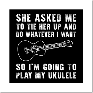 Ukulele Strings of Laughter: Strumming Your Playful Melodies! Posters and Art